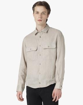 full sleeves shirt with chest pockets