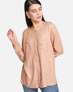 full sleeves shirt with patch pocket