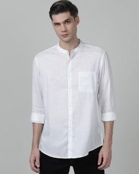 full-sleeves shirt with patch pocket