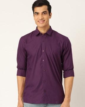 full sleeves shirt with textured pattern