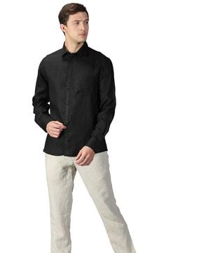 full-sleeves slim fit shirt