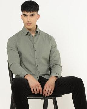 full sleeves slim fit shirt