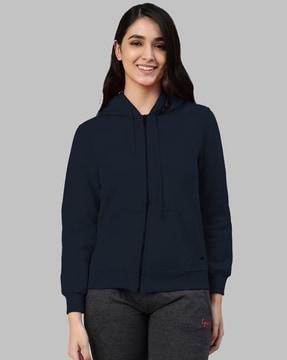 full-sleeves zip-front hoodie