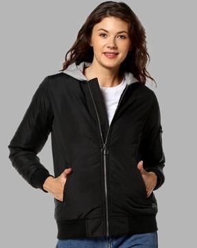 full sleeves zip-front jacket