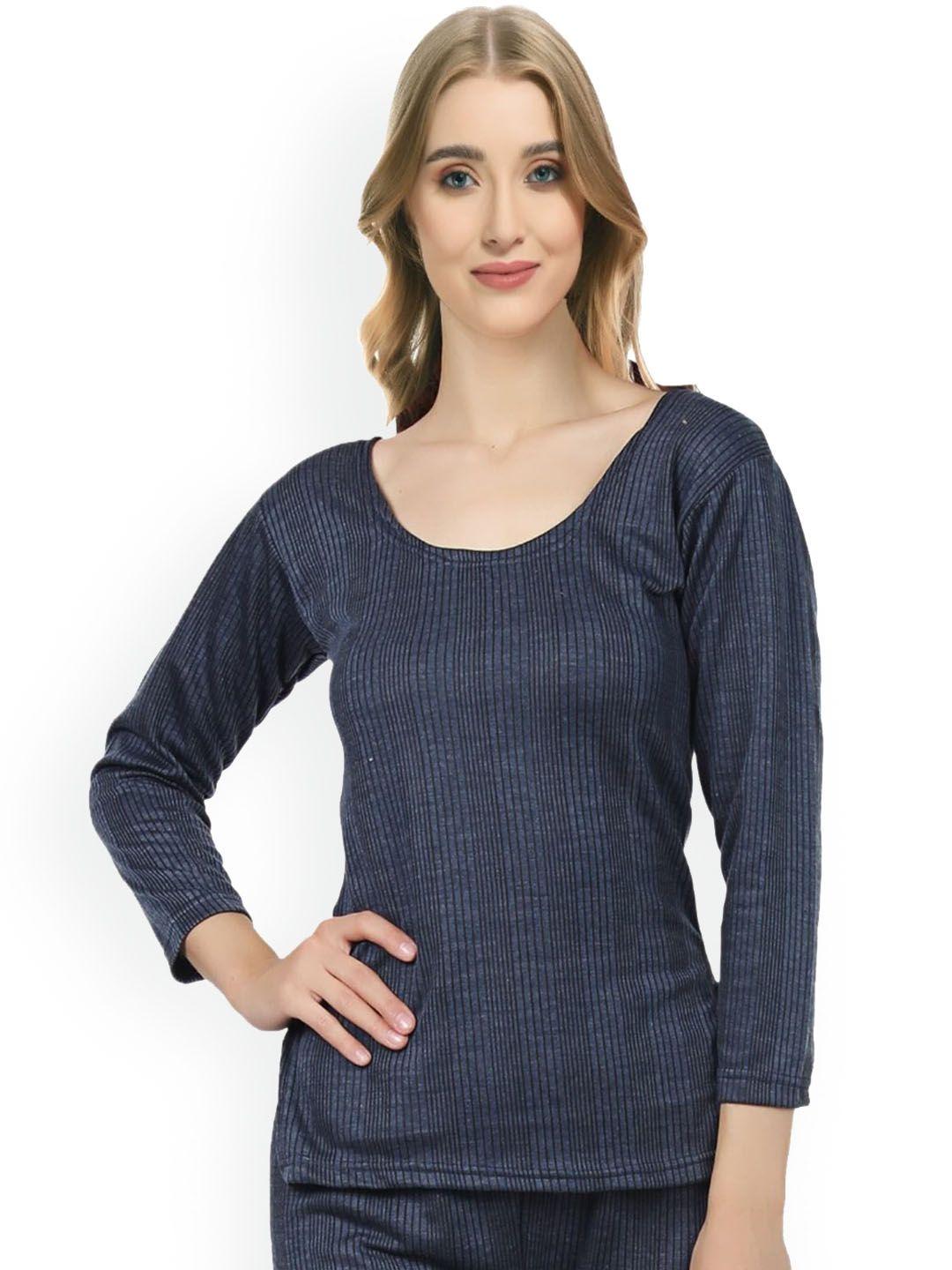 funahme ribbed round neck thermal top
