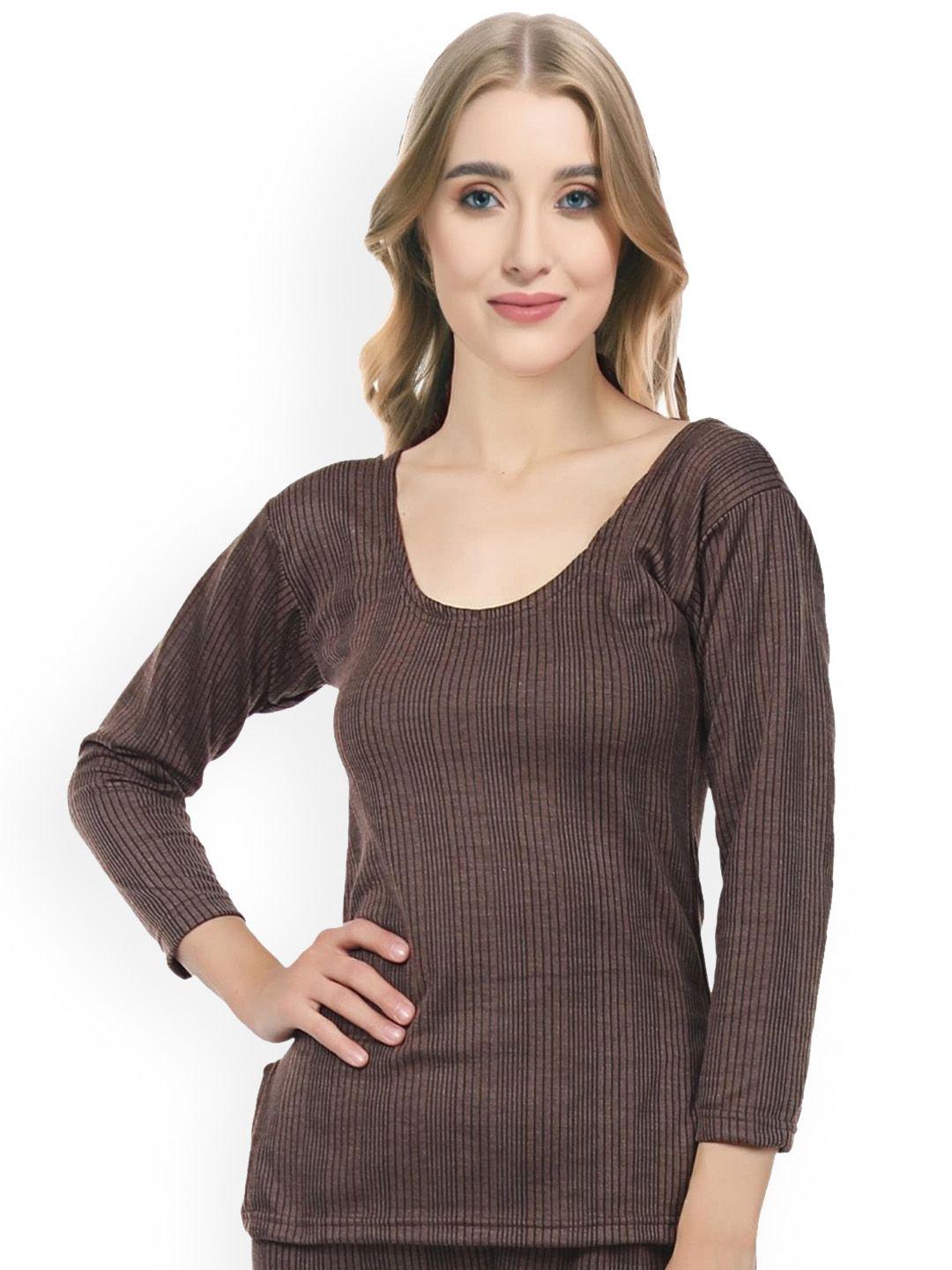 funahme ribbed round neck thermal top