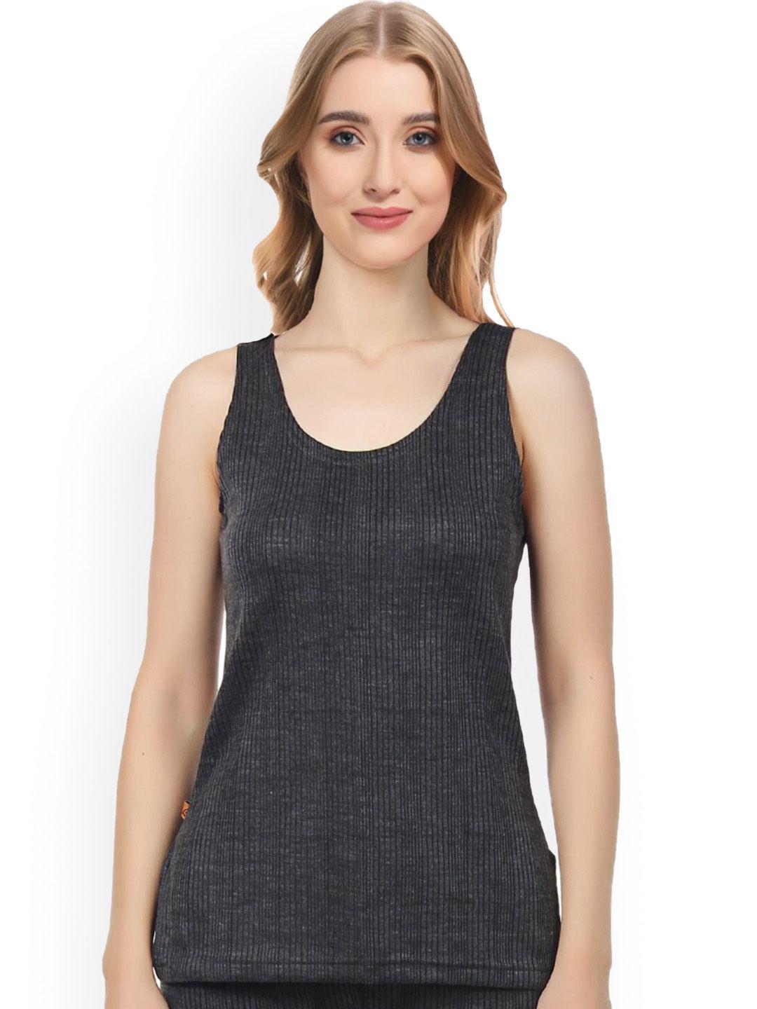 funahme striped sleeveless thermal top