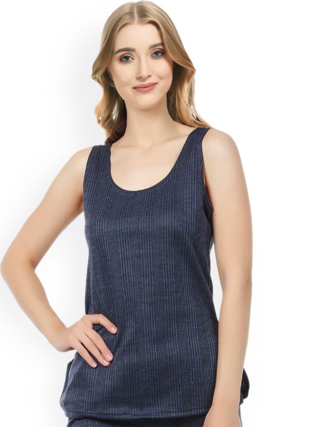 funahme striped sleeveless thermal top