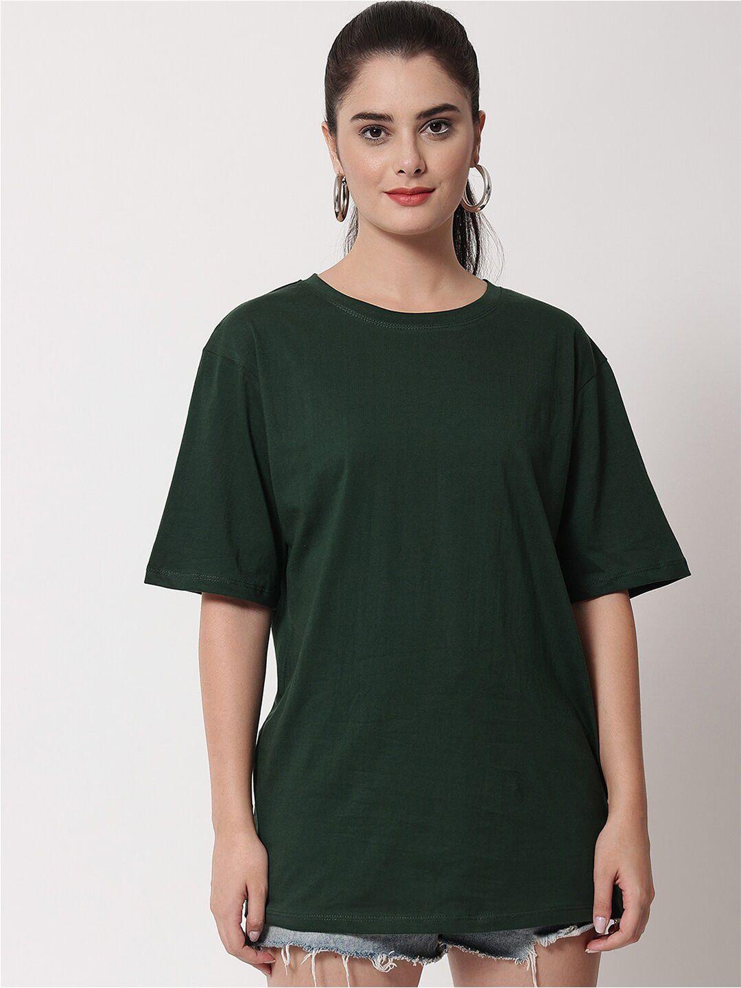 funday fashion drop-shoulder sleeves loose cotton t-shirt