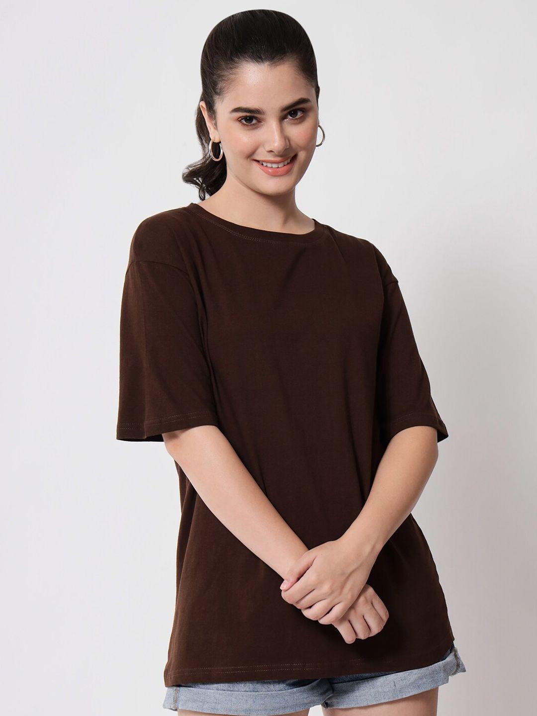 funday fashion drop-shoulder sleeves pure cotton loose t-shirt