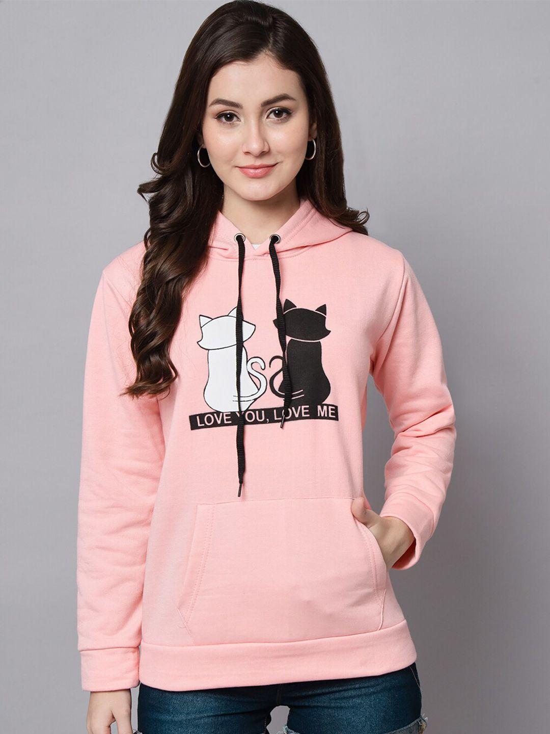 funday fashion graphic printed hooded fleece sweatshirt