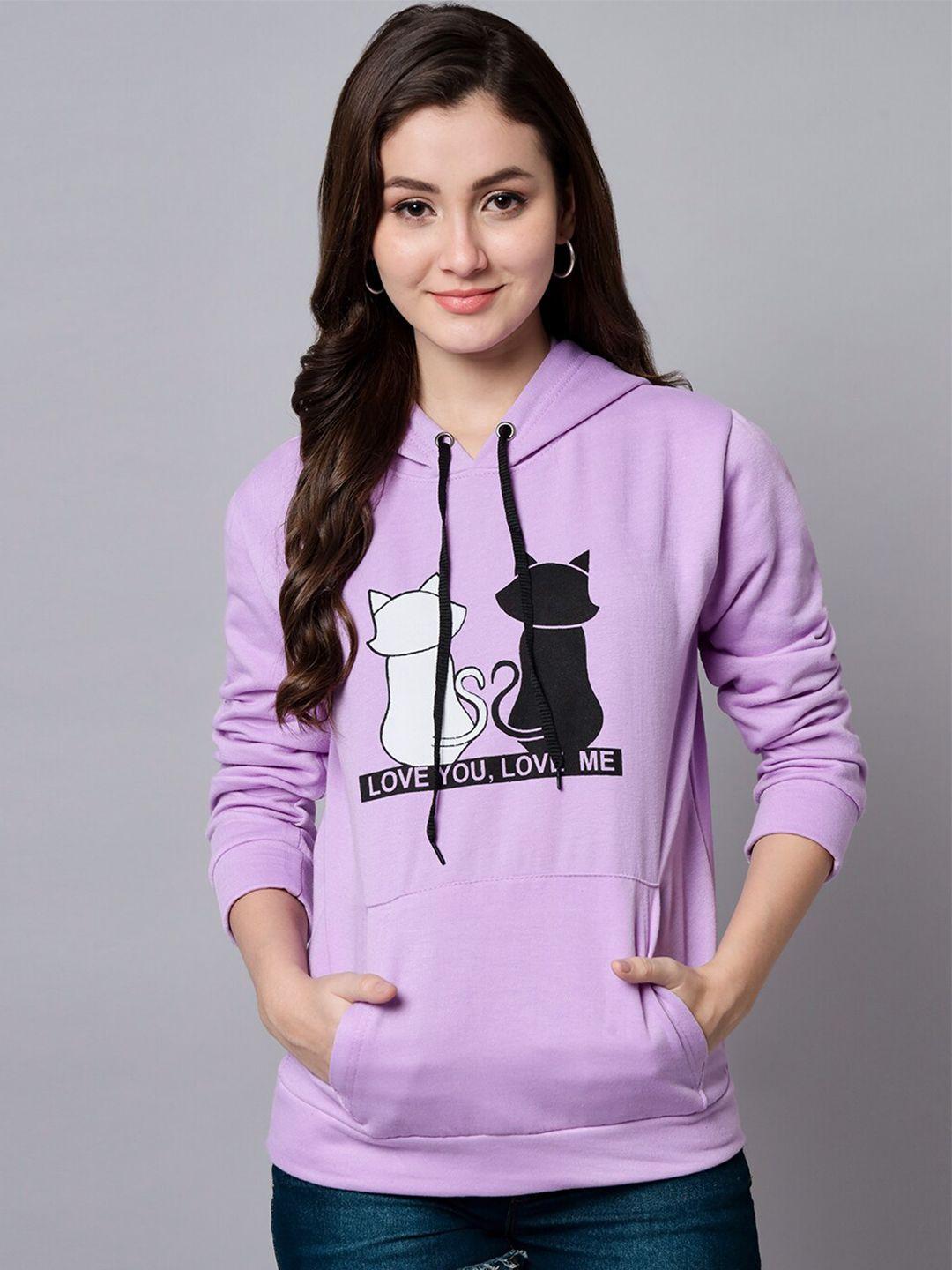 funday fashion graphic printed hooded fleece sweatshirt