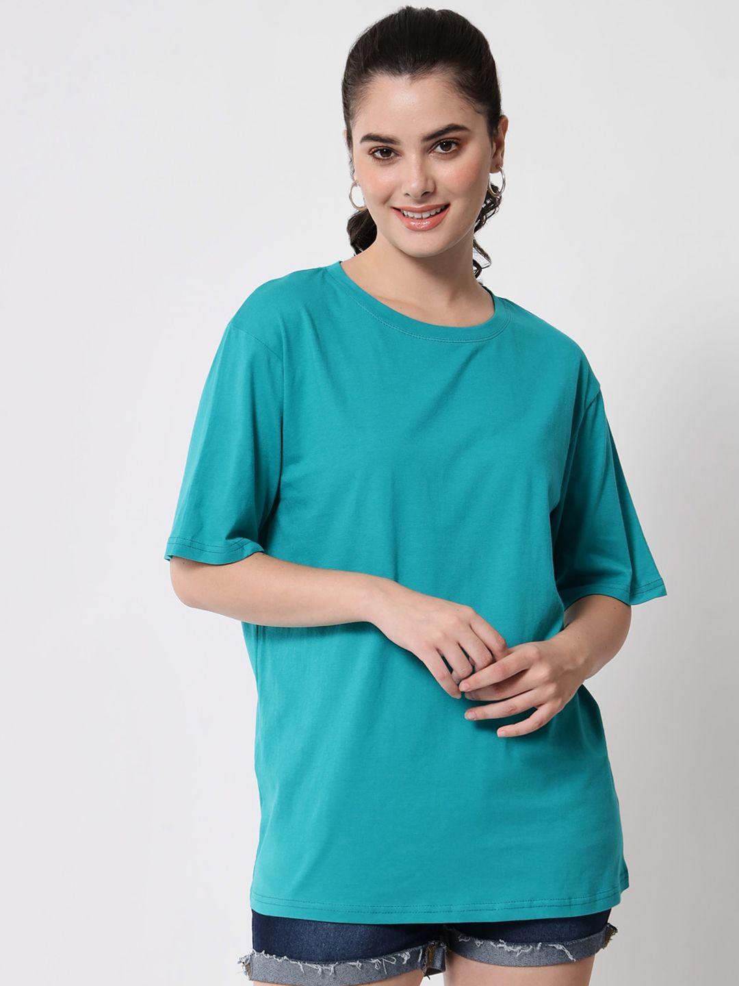 funday fashion round neck cotton oversized t-shirt