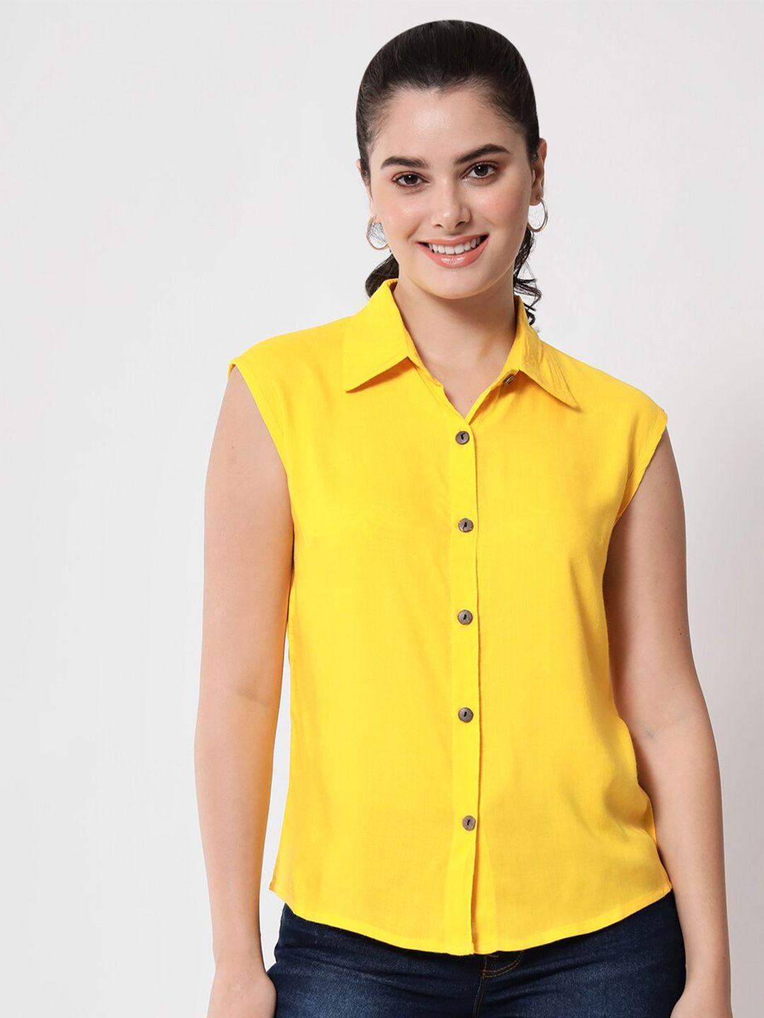 funday fashion spread collar sleeveless casual shirt