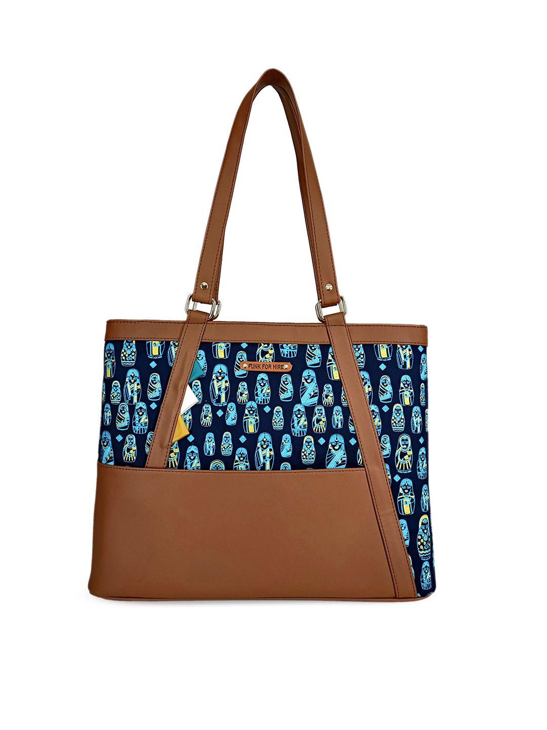funk for hire printed structured tote bag