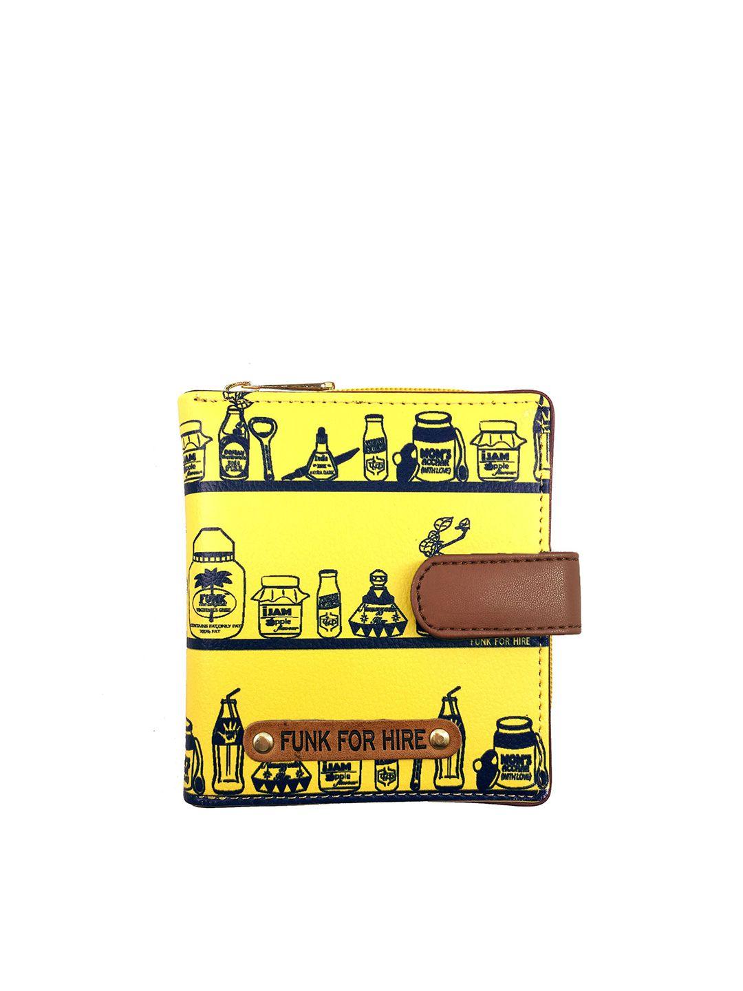funk for hire women printed two fold wallet