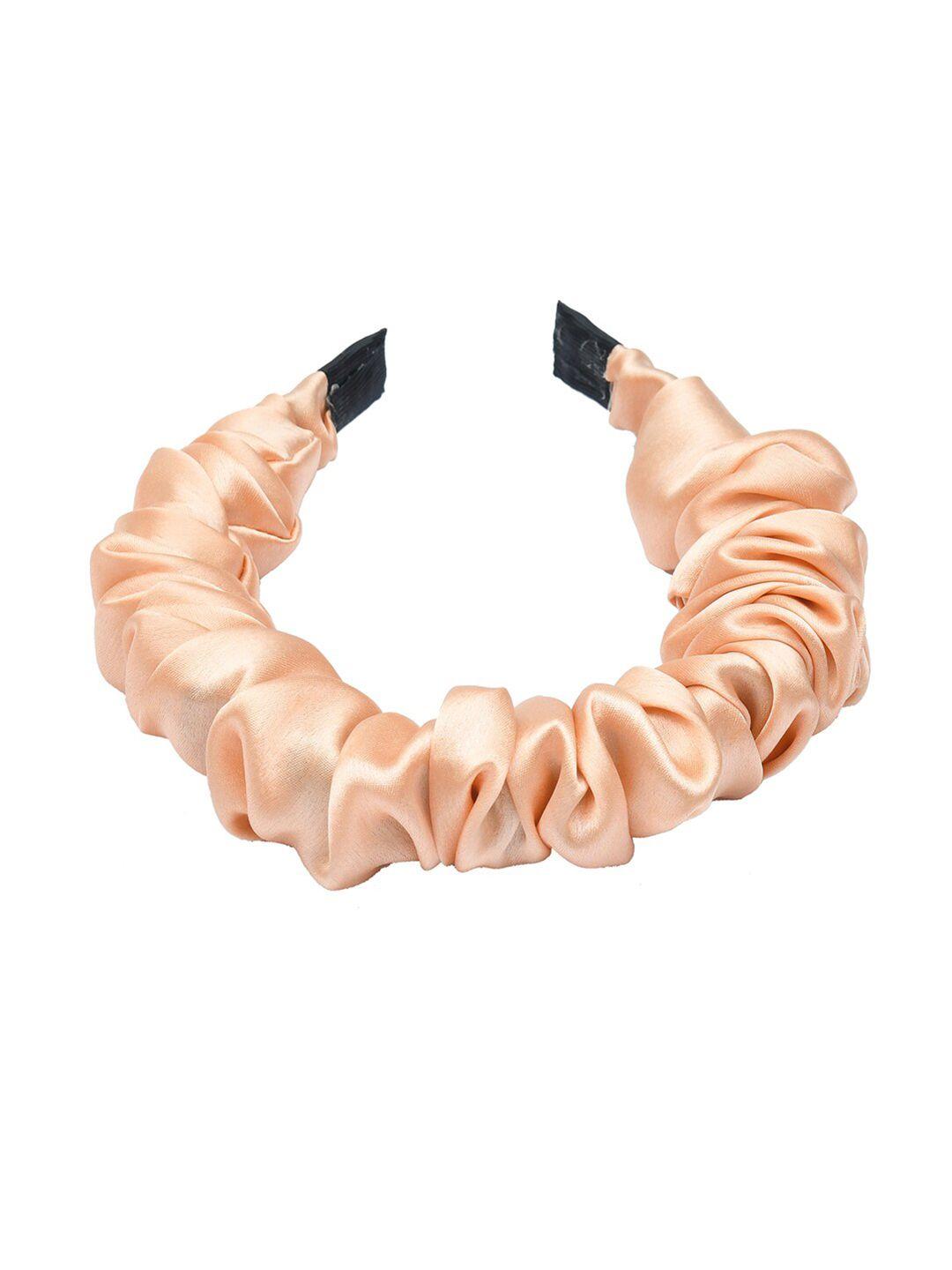funkrafts girls peach satin silk hairband