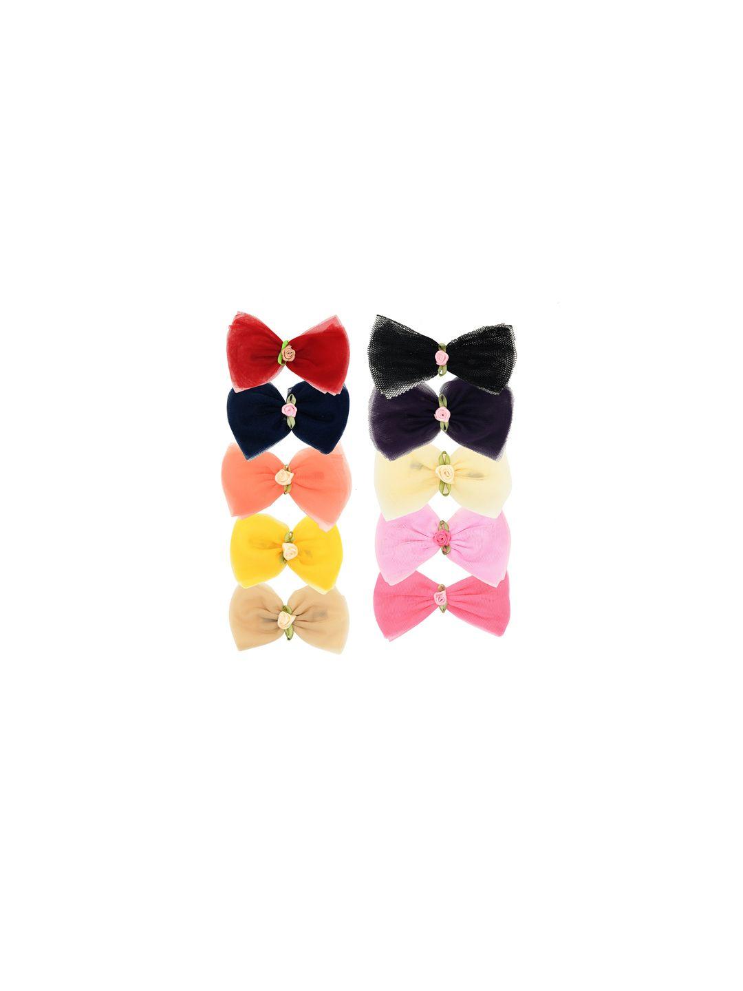 funkrafts girls multicoloured set of 5 embellished alligator hair clips