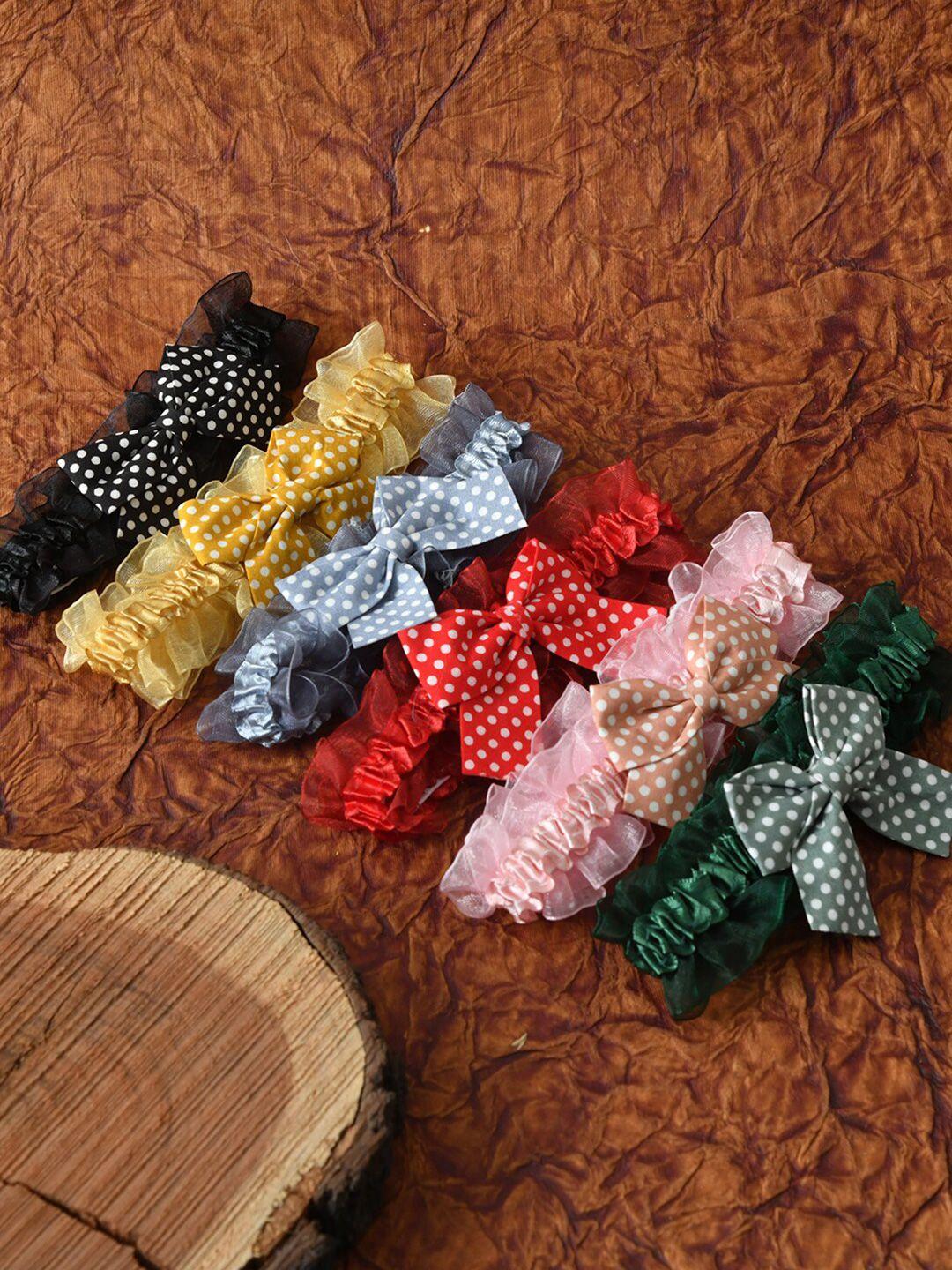 funkrafts girls multicoloured set of 6 hairband