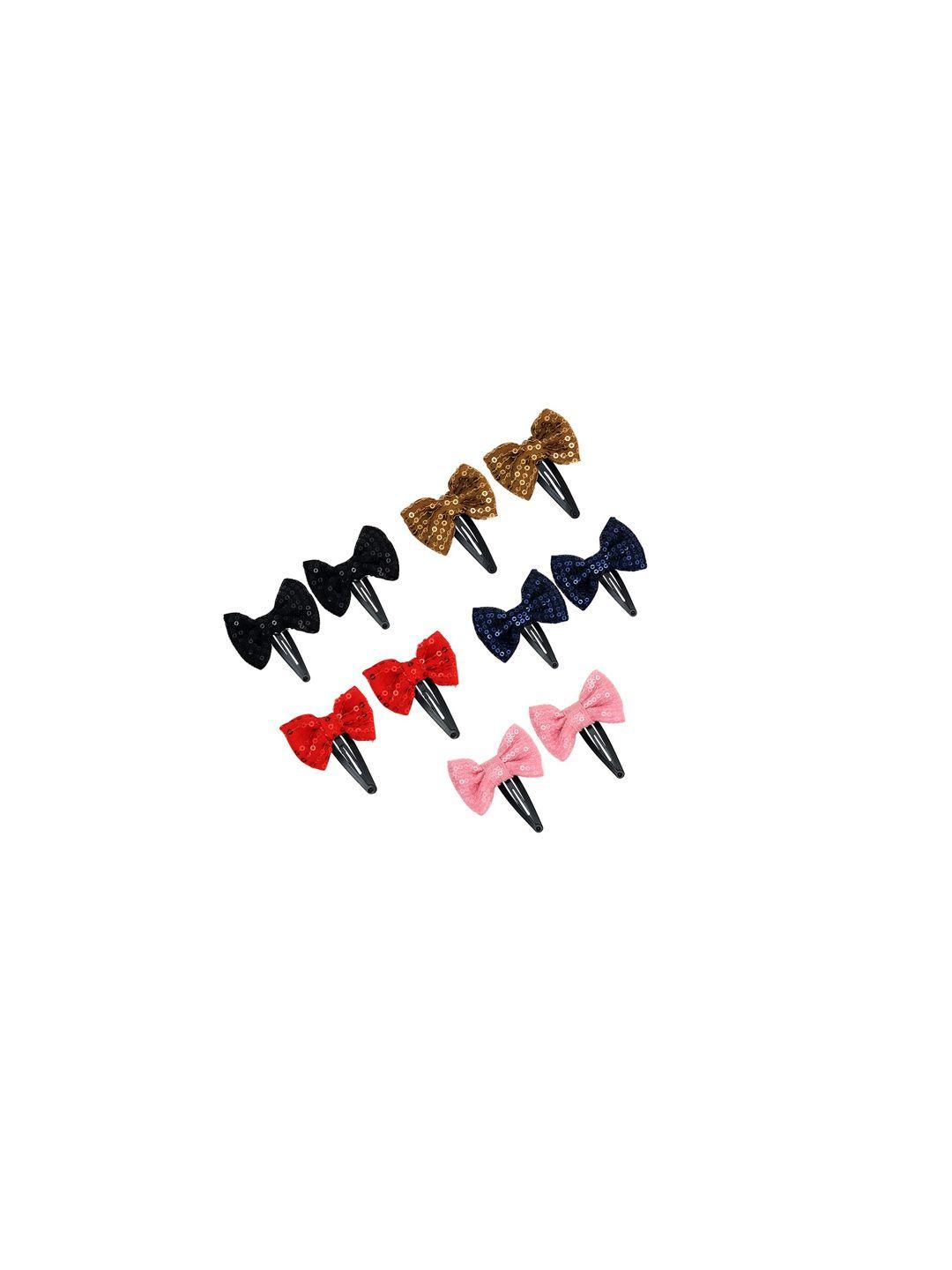 funkrafts pack of 10 multicoloured embellished alligator hair clips