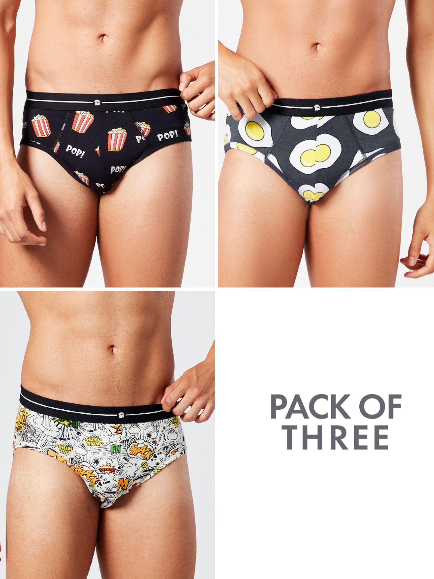 funky - pack of 3 modal briefs underwear multi-color (set of 3)