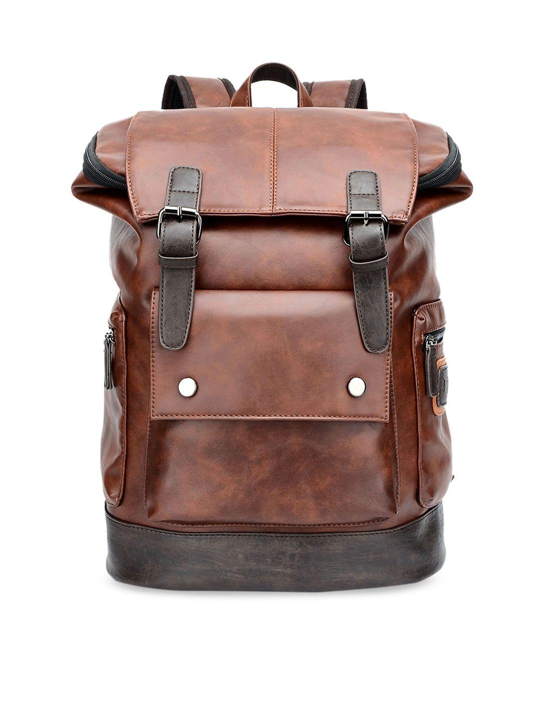 fur jaden unisex coffee brown textured backpack