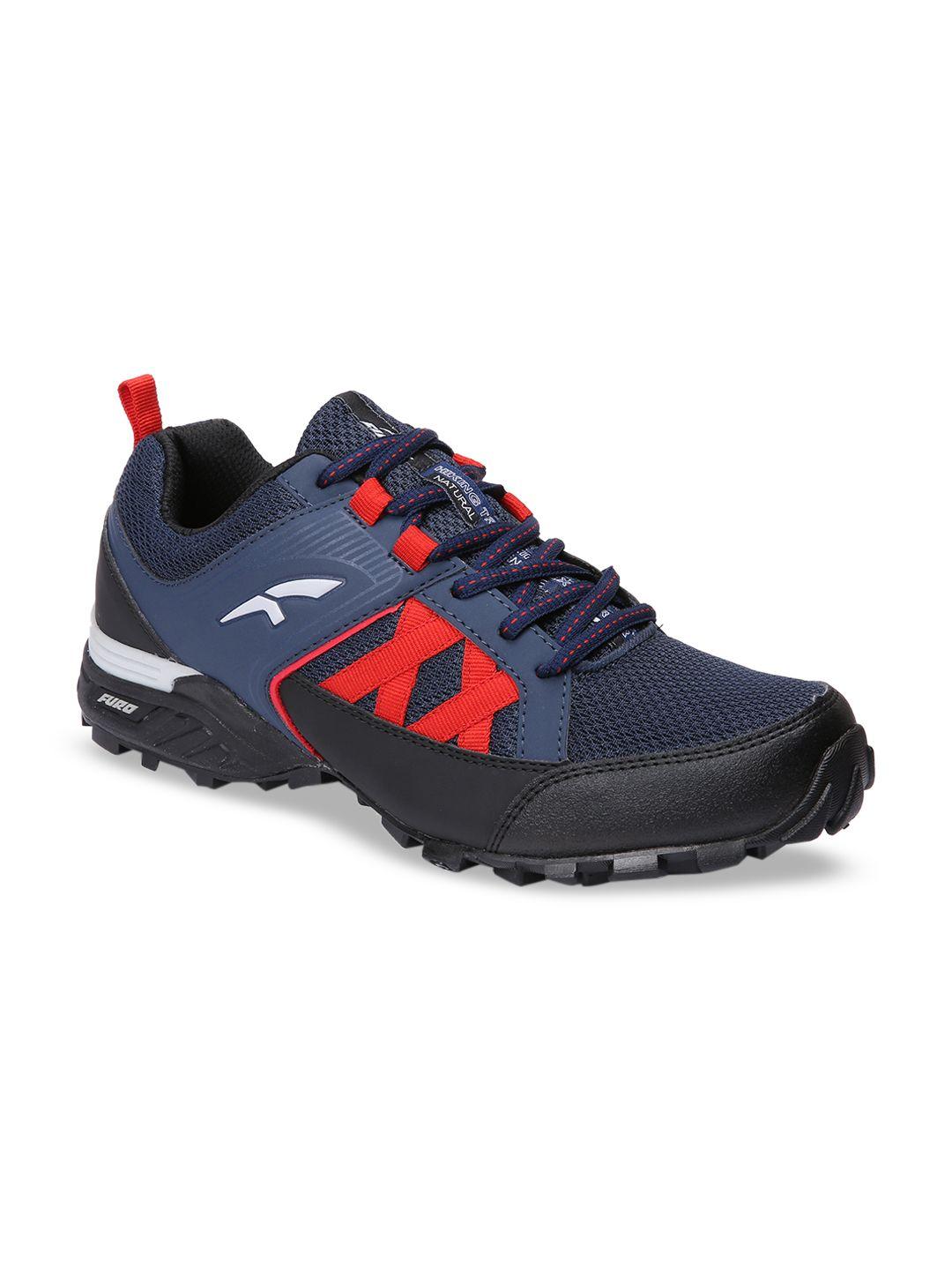 furo by red chief men navy blue mesh training shoes