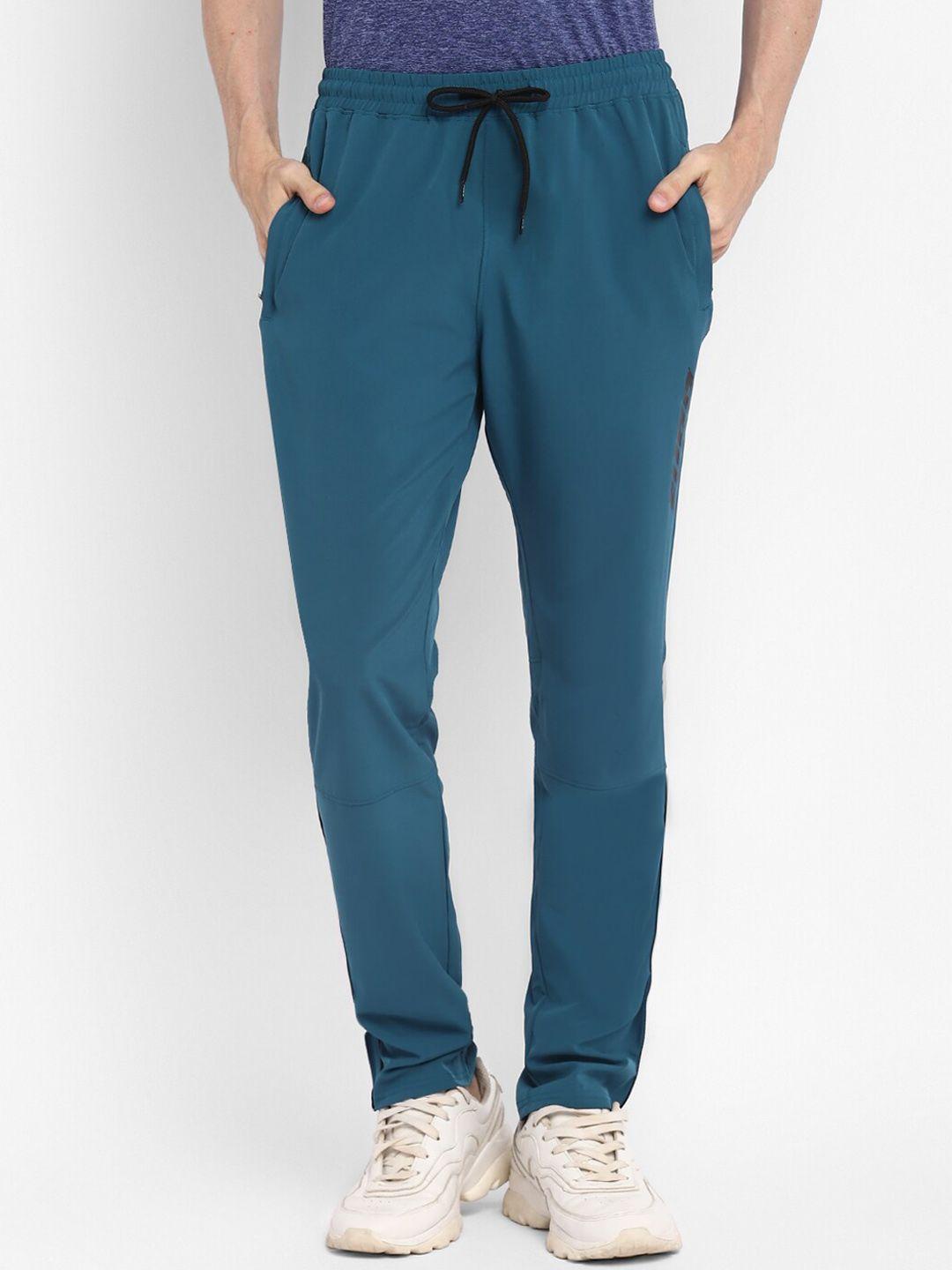 furo by red chief men teal coloured solid cotton sports track pants