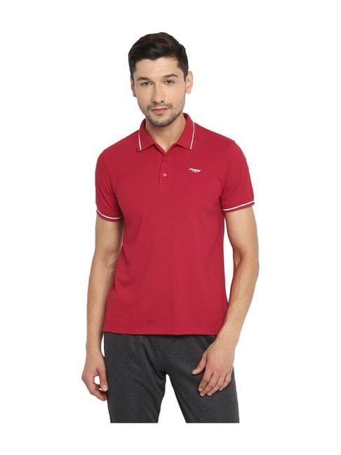 furo by red chief red cotton polo t-shirt