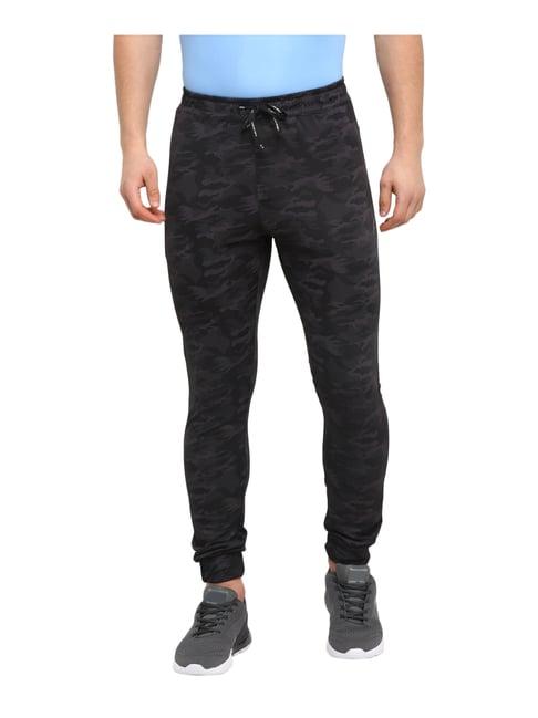 furo by red chief dark grey comfort fit camouflage sports joggers