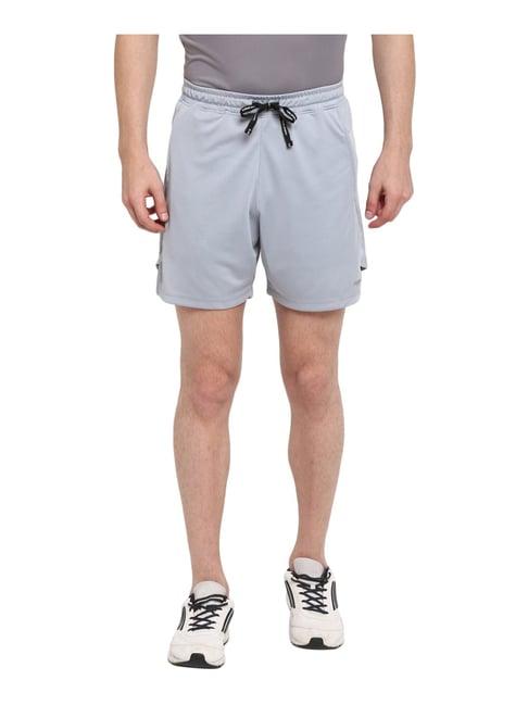 furo by red chief light grey comfort fit sports shorts