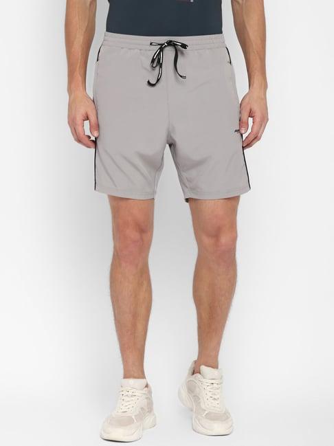 furo by red chief light grey regular fit sports shorts