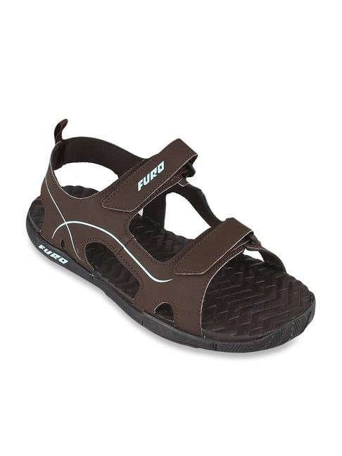 furo by red chief men's chocolate brown floater sandals