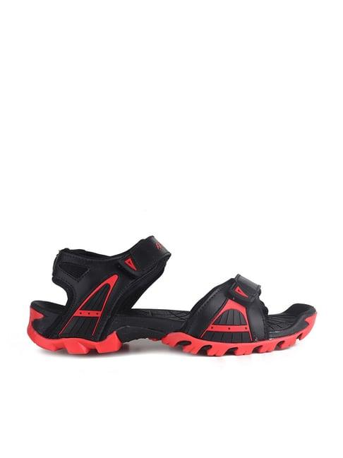 furo by red chief men black floater sandals