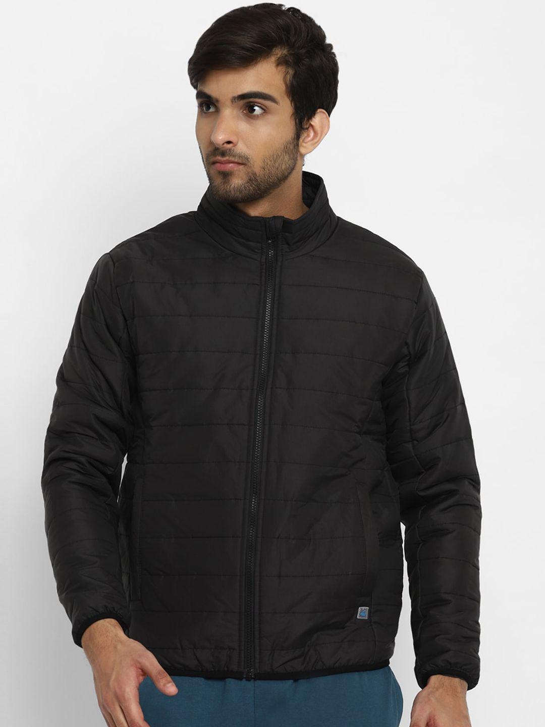 furo by red chief men black geometric padded jacket