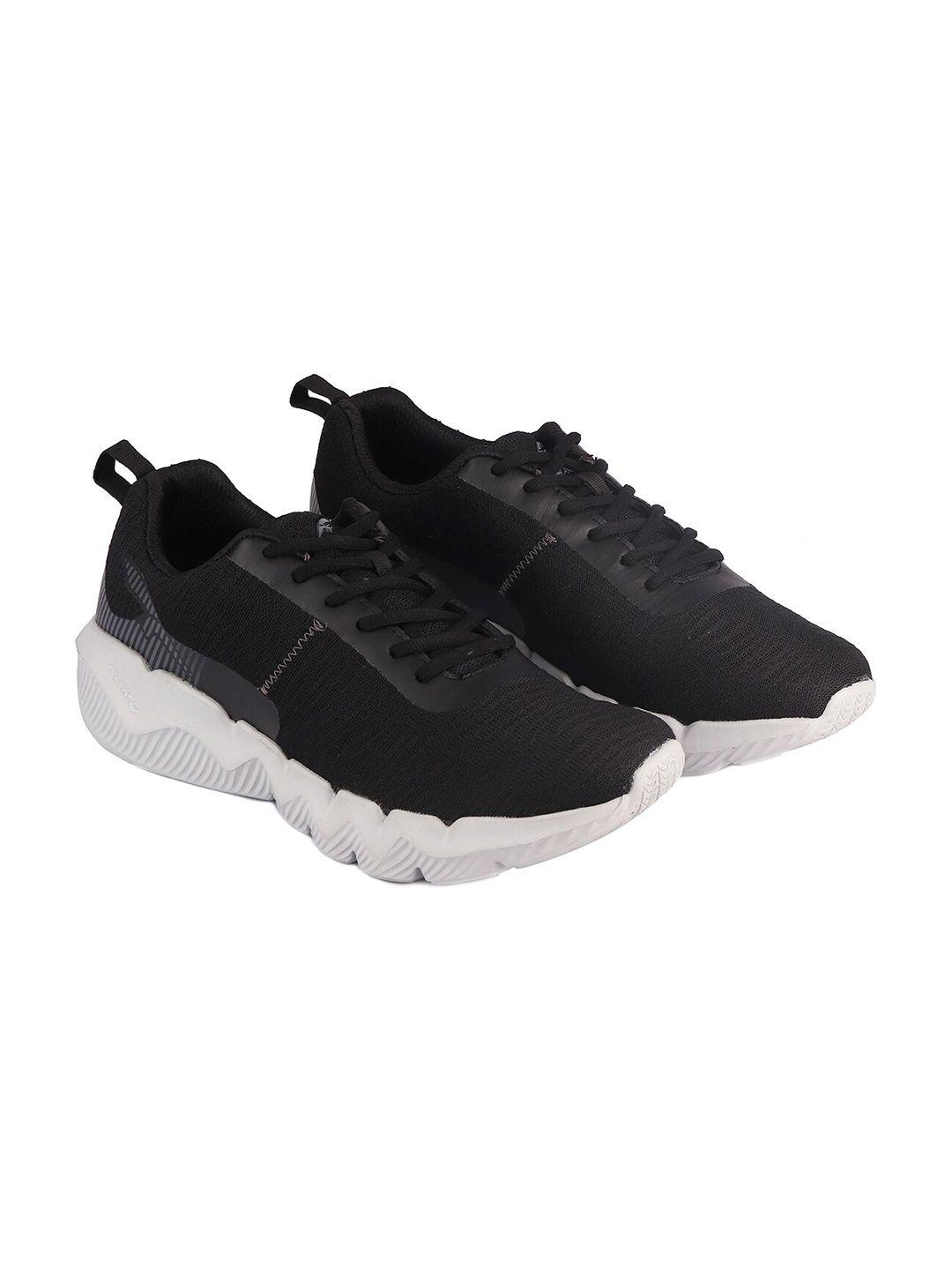 furo by red chief men black mesh running non-marking shoes