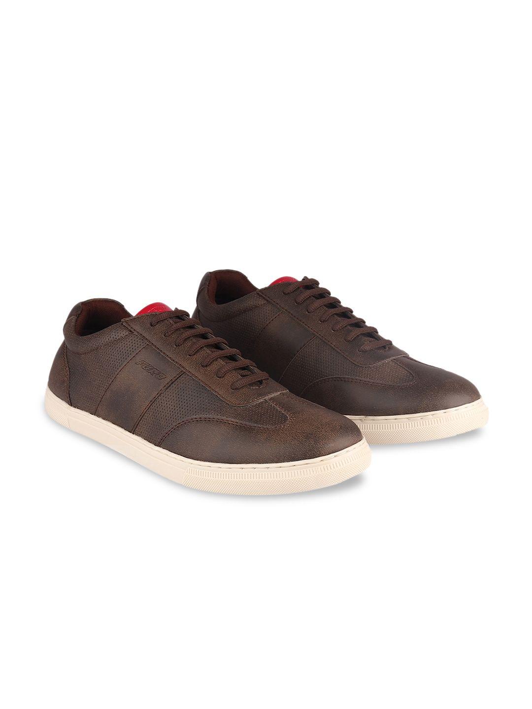 furo by red chief men brown lace-up sneakers