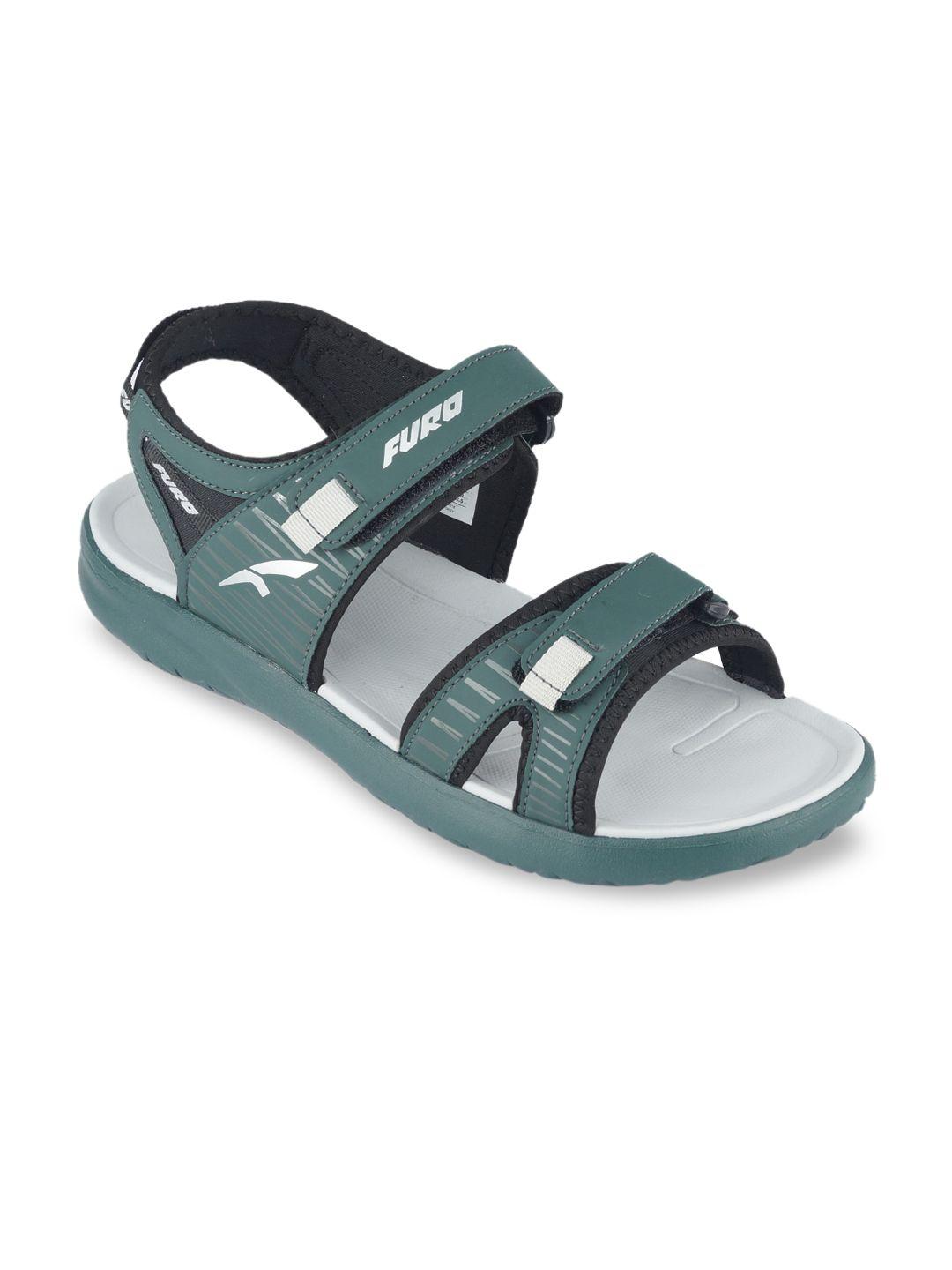 furo by red chief men green solid sports sandals