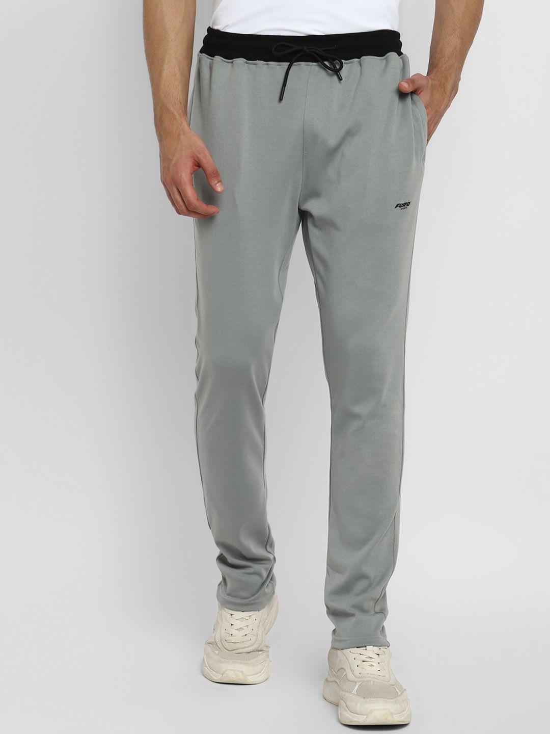 furo by red chief men grey solid cotton track pants