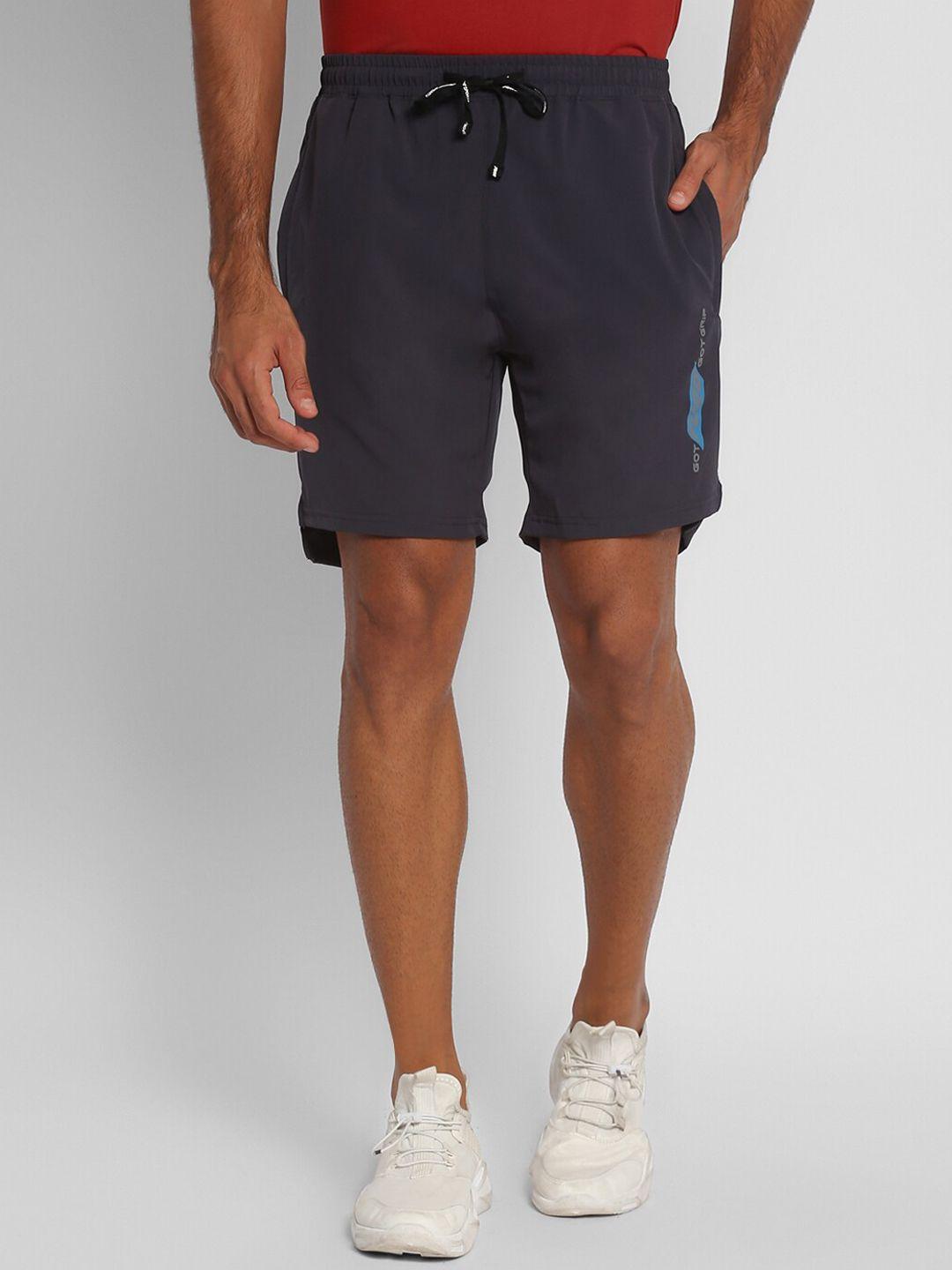 furo by red chief men grey solid regular fit sports shorts