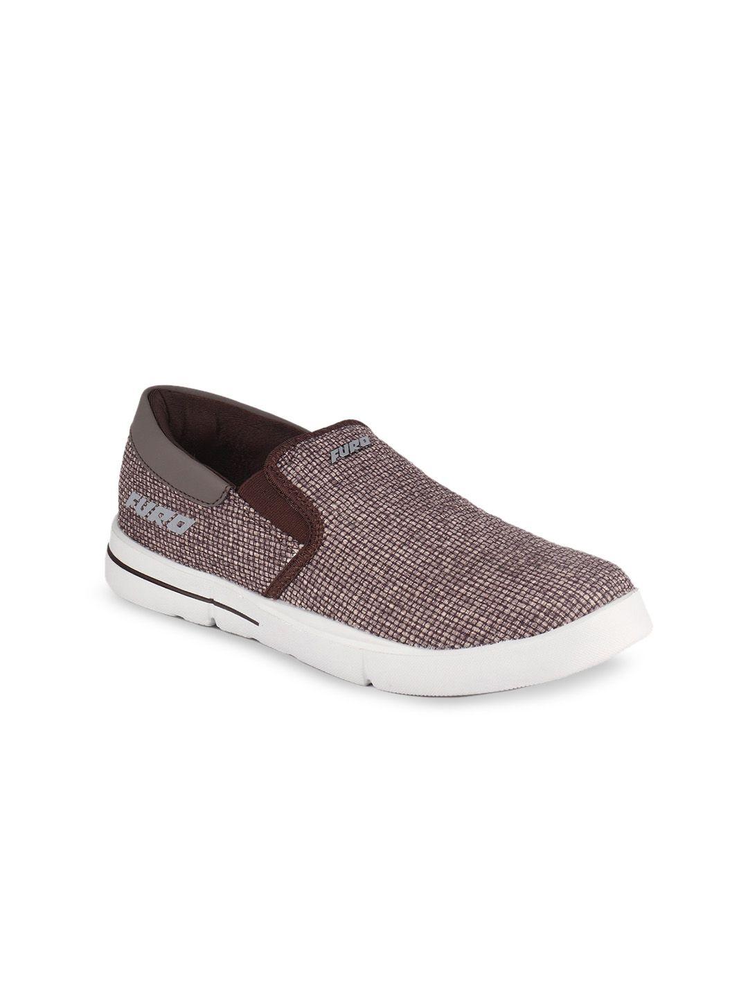 furo by red chief men lightweight woven design mesh slip-on sneakers