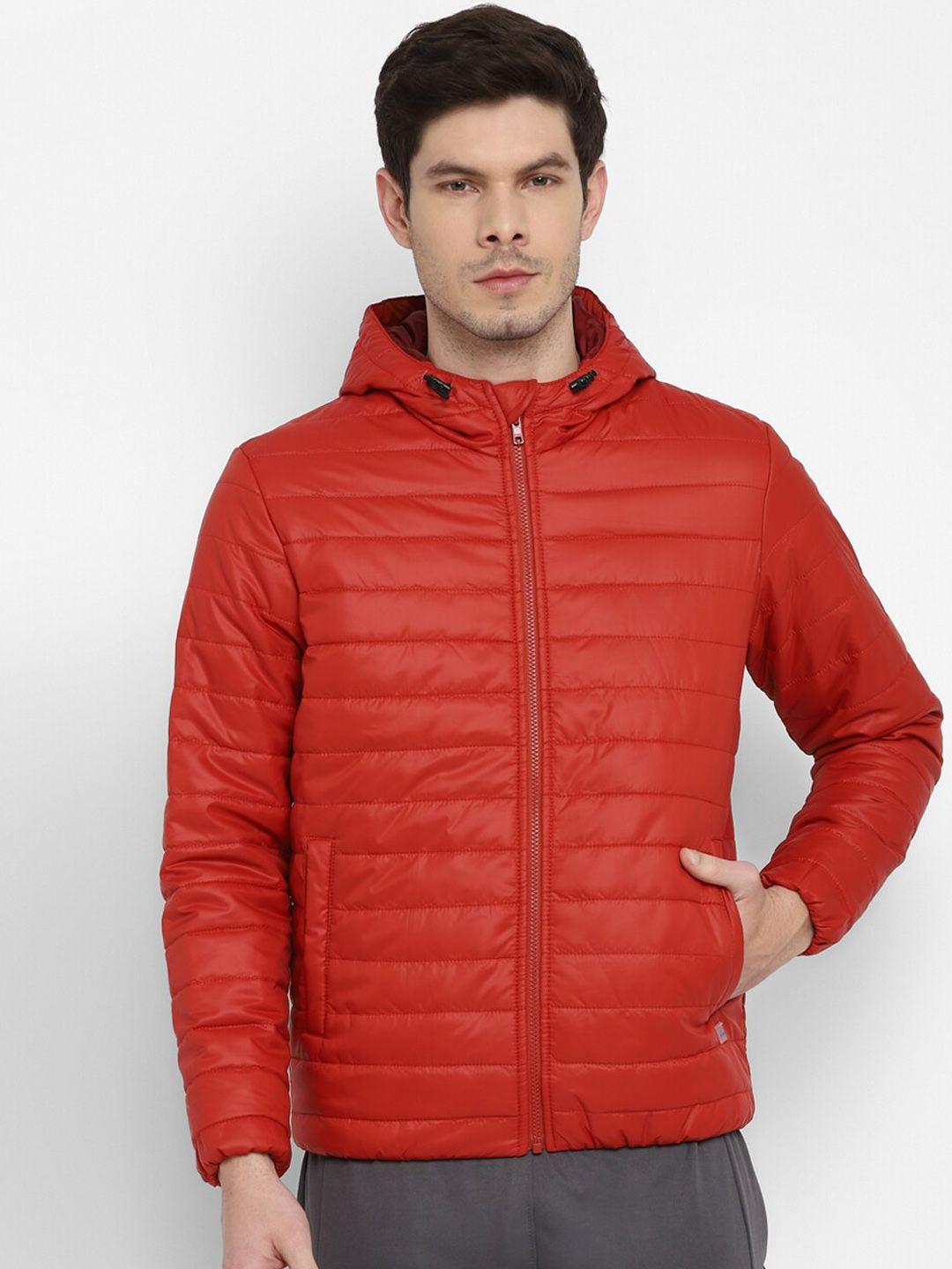 furo by red chief men orange water resistant hooded puffer jacket