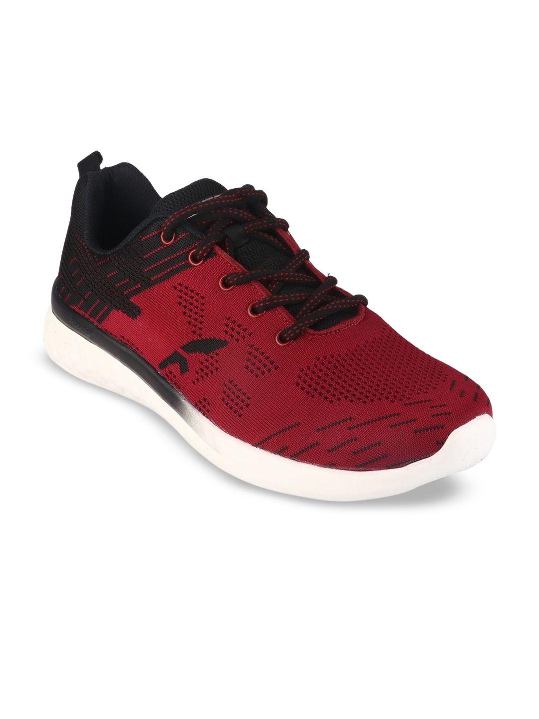 furo by red chief men red & black running sports shoes