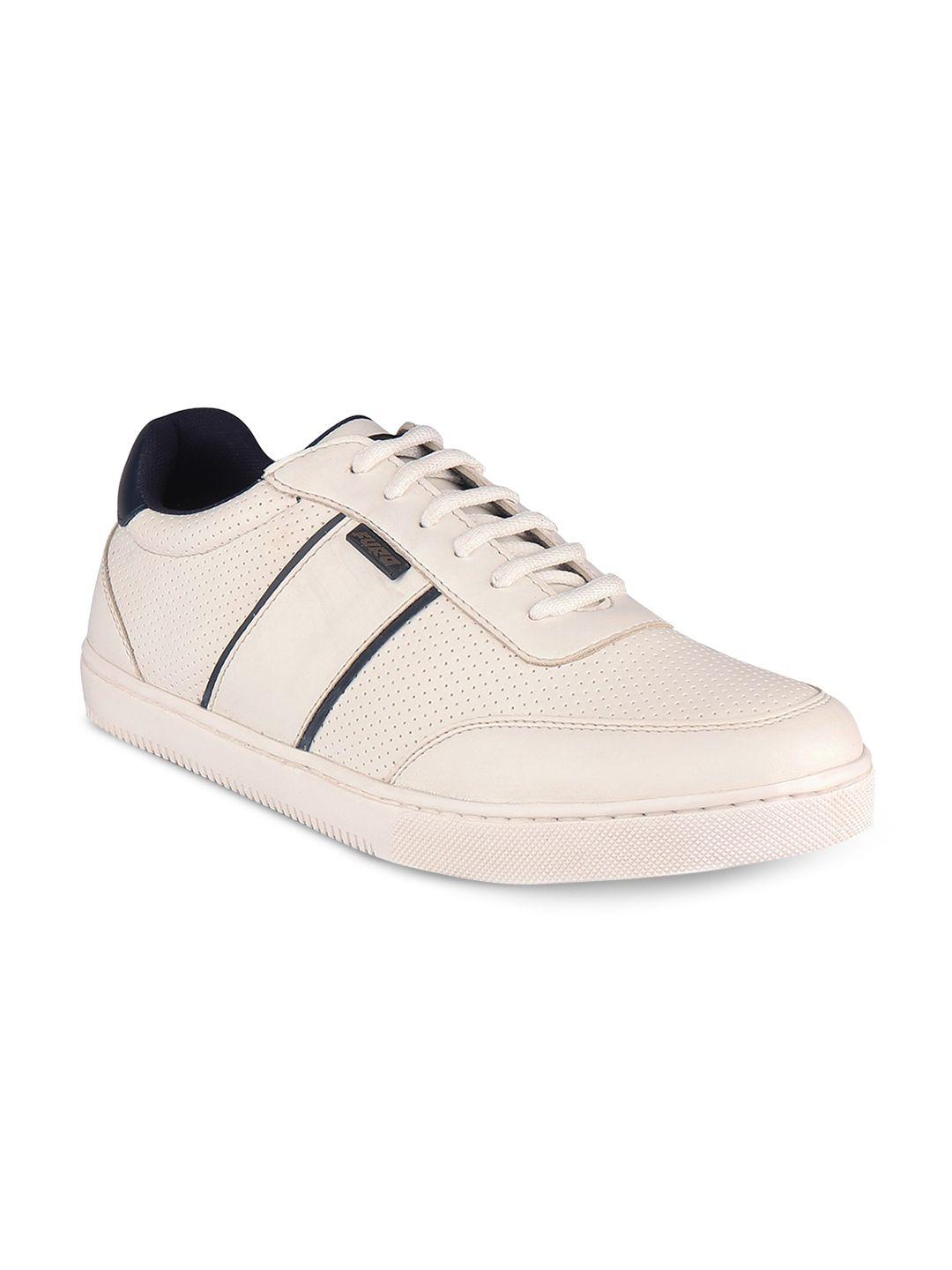 furo by red chief men white perforations lace-up sneakers