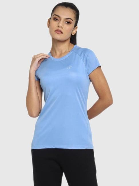 furo by red chief sky blue regular fit sports t-shirt