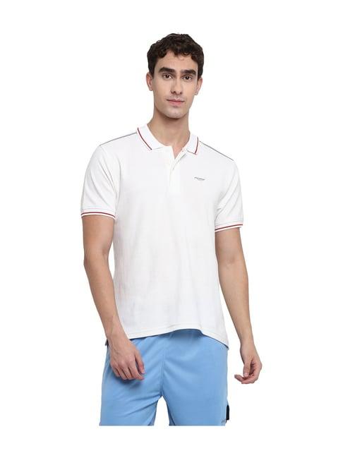 furo by red chief white solid polo t-shirt