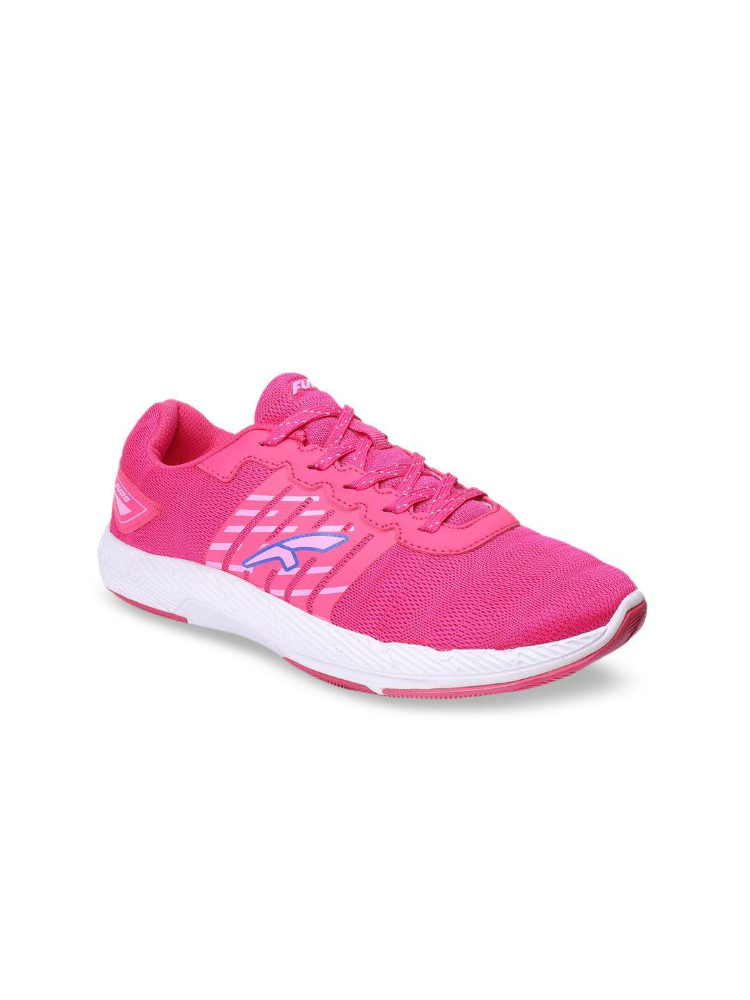 furo by red chief women pink mesh walking shoes