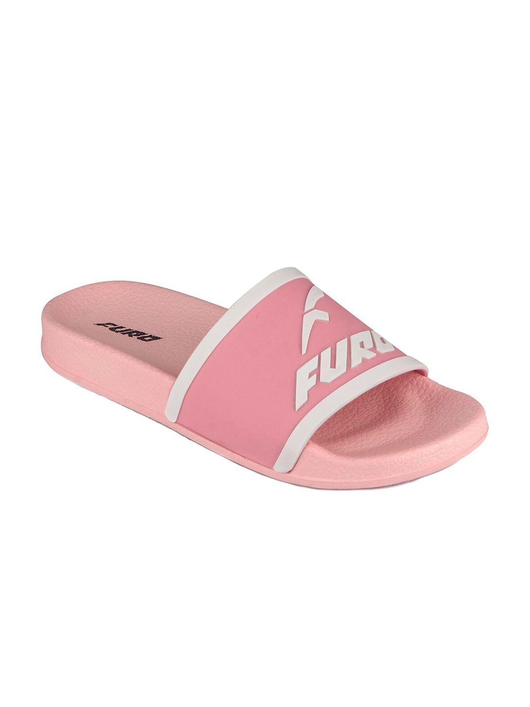 furo by red chief women white & pink synthetic flip flop