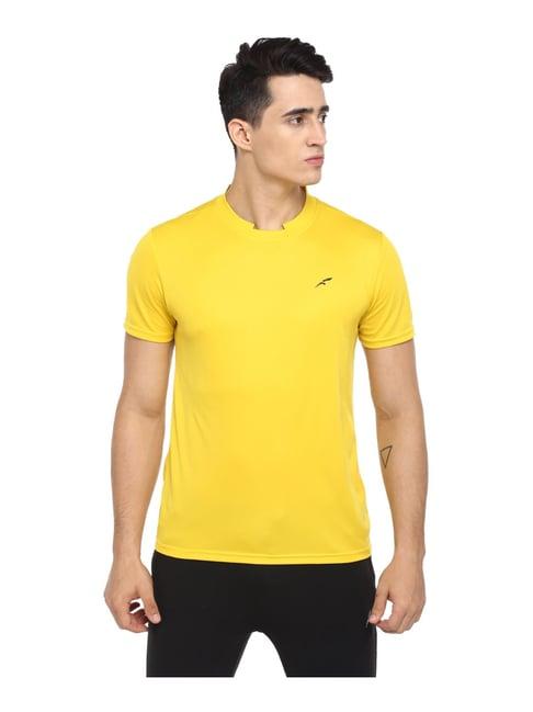 furo by red chief yellow comfort fit sports t-shirt