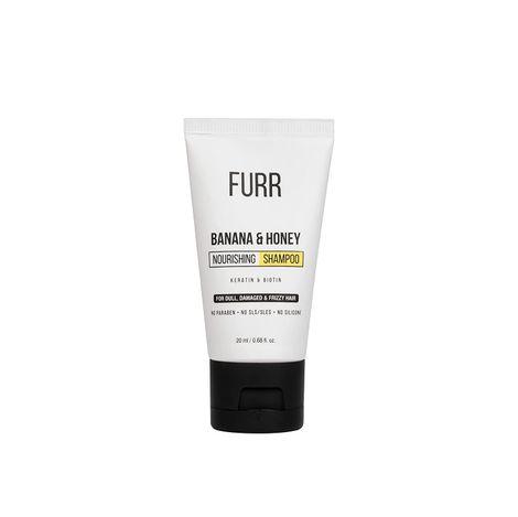 furr banana and honey nourishing shampoo - 20ml nourishes hair and scalp